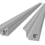 Diagram showing different gutter sizes